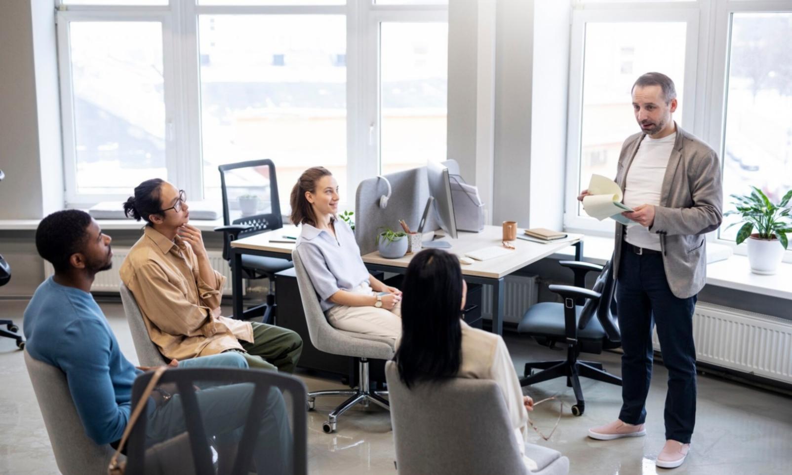 Professional reviewing financial documents and planning strategies